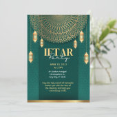 Invitation pour la soirée Iftar de Ramadan verte e (Debout devant)