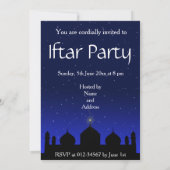 Invitation pour la soirée Iftar silhouette de mosq (Dos)
