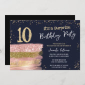 Invitation pour la surprise d'anniversaire des 10  (Devant / Derrière)