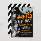 Invitation pour labyrinthe de maïs hanté (Devant / Derrière)