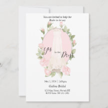 Invitation pour l'achat de robes de roses délicate