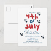 Invitation pour l'affiche du BBQ de la fête du 4 j (Devant / Derrière)