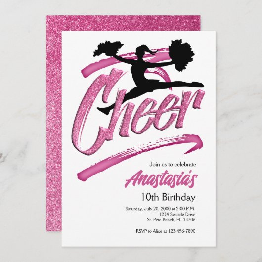 Invitation pour l'anniversaire (Devant / Derrière)