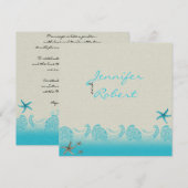 Invitation pour l'anniversaire au bord de la mer e (Devant / Derrière)