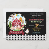 Invitation pour l'anniversaire Barnyard Bash (Devant)