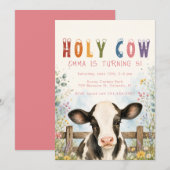 Invitation pour l'anniversaire de 5 ans d'une fill (Devant / Derrière)