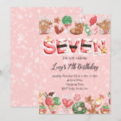 Invitation pour l'anniversaire de 7 ans avec thème (Devant / Derrière)
