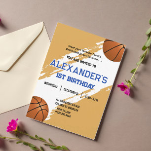 Invitation pour l'anniversaire de basket-ball
