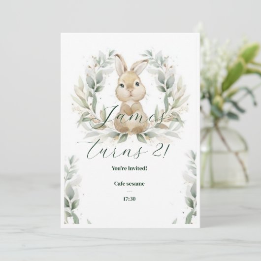 Invitation pour l'anniversaire de bébé (Debout devant)