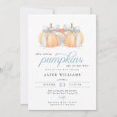 Invitation pour l'anniversaire de bébé jumeaux Blu (Devant)