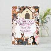 Invitation pour l'anniversaire de chien original | (Debout devant)