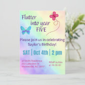 invitation pour l'anniversaire de cinq ans avec pa (Debout devant)