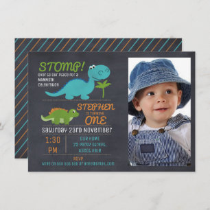 Invitation pour l'anniversaire de Dinosaur