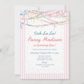 Invitation pour l'anniversaire de Fancy Nancy fill (Devant)