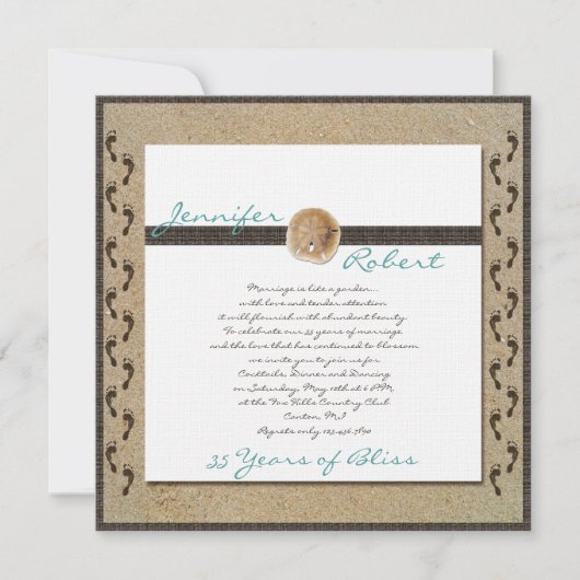 Invitation pour l'anniversaire de Footprints in th (Devant)