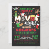 Invitation pour l'anniversaire de Holiday Movie (Devant)