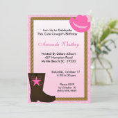Invitation pour l'anniversaire de la Cowgirl Weste (Debout devant)