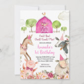 Invitation pour l'anniversaire de la ferme de fill (Devant)