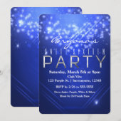 Invitation pour l'anniversaire de la fête Blue Spa (Devant / Derrière)