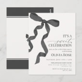 Invitation pour l'anniversaire de la fille à l'élé (Devant / Derrière)