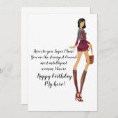 Invitation Pour l'anniversaire de la maman (Devant / Derrière)