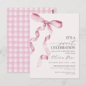 Invitation pour l'anniversaire de la petite coquet (Devant / Derrière)