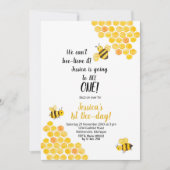 Invitation pour l'anniversaire de l'abeille (Devant)