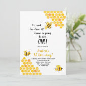 Invitation pour l'anniversaire de l'abeille (Debout devant)