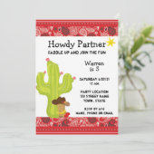 Invitation pour l'anniversaire de l'Ouest de Cowbo (Debout devant)