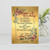 invitation pour l'anniversaire de maman (Debout devant)