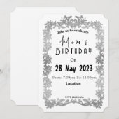 Invitation pour l'anniversaire de maman (Devant / Derrière)