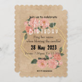 invitation pour l'anniversaire de maman (Devant / Derrière)
