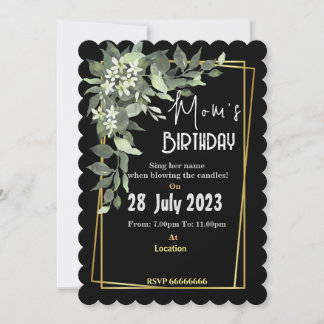Invitation pour l'anniversaire de maman