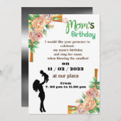 invitation pour l'anniversaire de maman (Devant / Derrière)