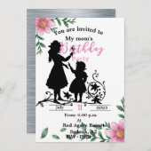 Invitation pour l'anniversaire de maman (Devant / Derrière)