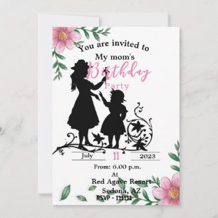 Invitation pour l'anniversaire de maman
