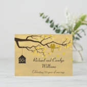 Invitation pour l'anniversaire de mariage Love Bir (Debout devant)