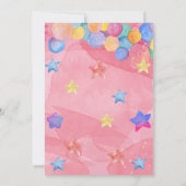 Invitation pour l'anniversaire de monstre mignon (Dos)