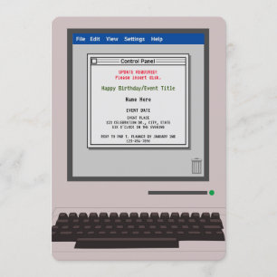 Invitation pour l'anniversaire de Retro Computer F