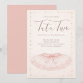 Invitation pour l'anniversaire de Tutu Two (Devant / Derrière)