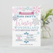 Invitation pour l'anniversaire de Winter Wonderlan (Debout devant)