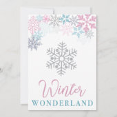 Invitation pour l'anniversaire de Winter Wonderlan (Dos)