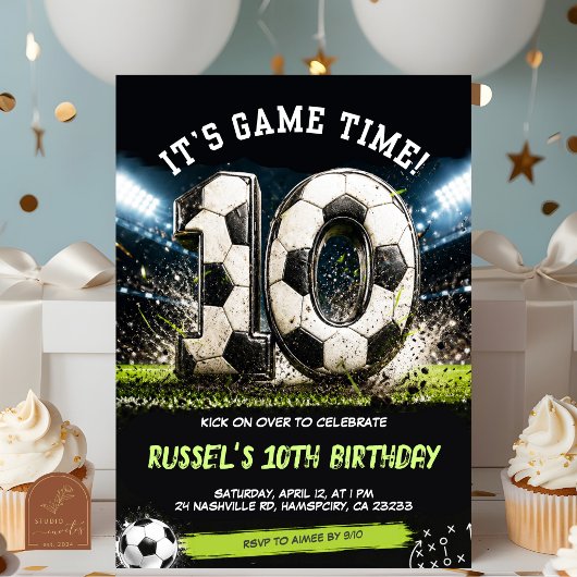 Invitation pour l'anniversaire des 10 ans à double