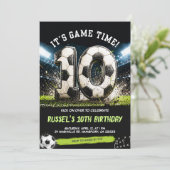 Invitation pour l'anniversaire des 10 ans à double (Debout devant)