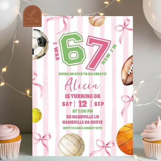 Invitation pour l'anniversaire des 7 ans de Bow Gi