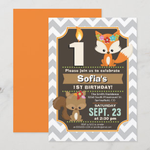 Invitation pour l'anniversaire des bois