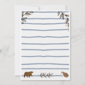 Invitation pour l'anniversaire des bois (Dos)