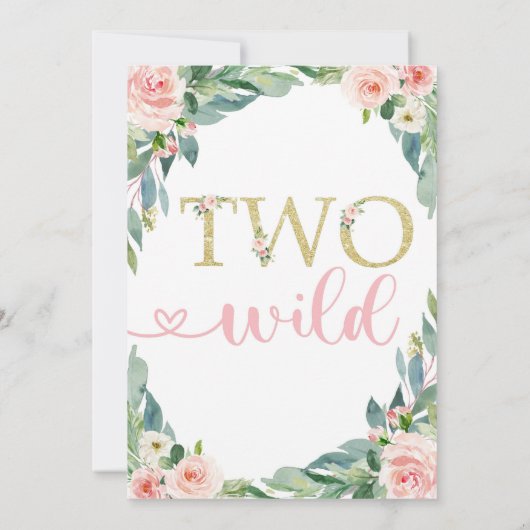 Invitation pour l'anniversaire des bois Deux Invit (Dos)