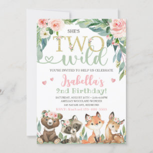 Invitation pour l'anniversaire des bois Deux Invit