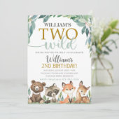 Invitation pour l'anniversaire des bois Deux Invit (Debout devant)